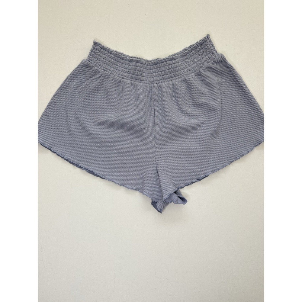 Aéropostale Women's Blue Knit Lounge Sweat Shorts Mid Rise Elastic Waist M
